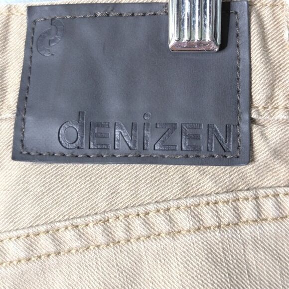Levis DENZIEN 218 Slim Straight Cotton Khaki Tan Jeans Size Men's 34 X 34 - Picture 6 of 9